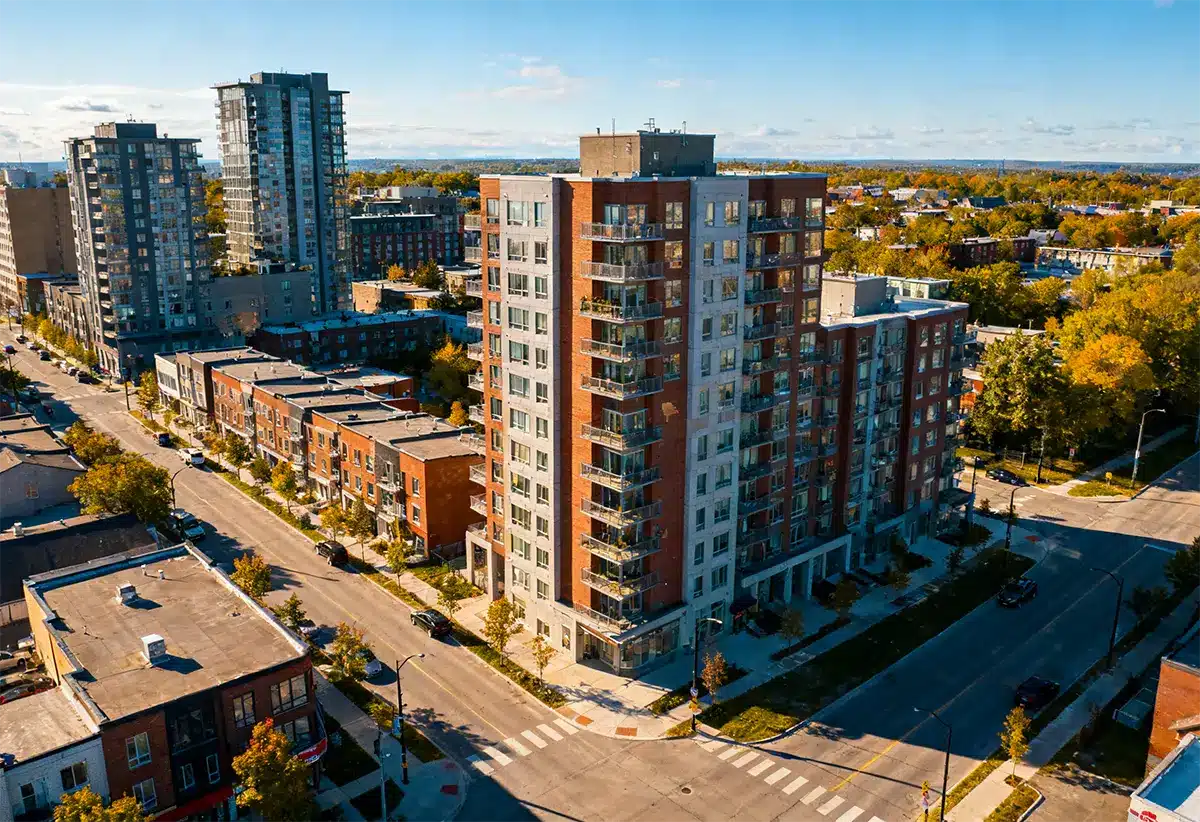 Condominium buildings in Montreal serviced by Gabnet Royal for common area maintenance